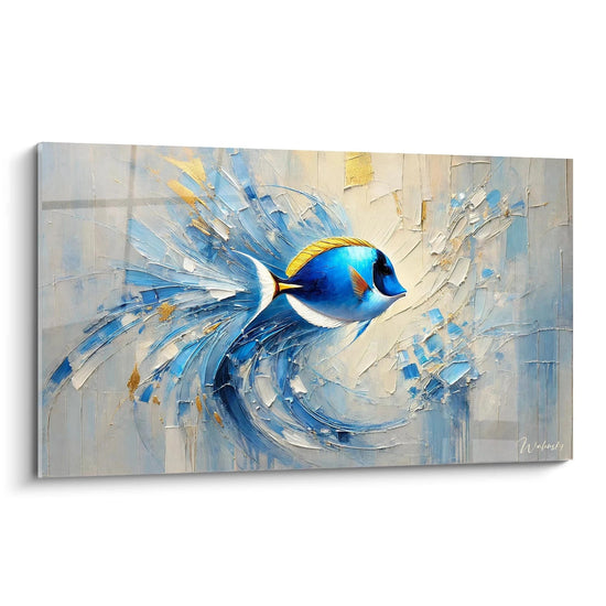 Schilderij Elegantie van de Golven - Diereneditie Vissen