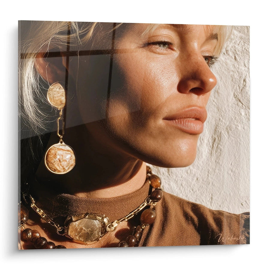 Tableau Élégance Féminine - Éclat Précieux Doré - édition accessoires de mode