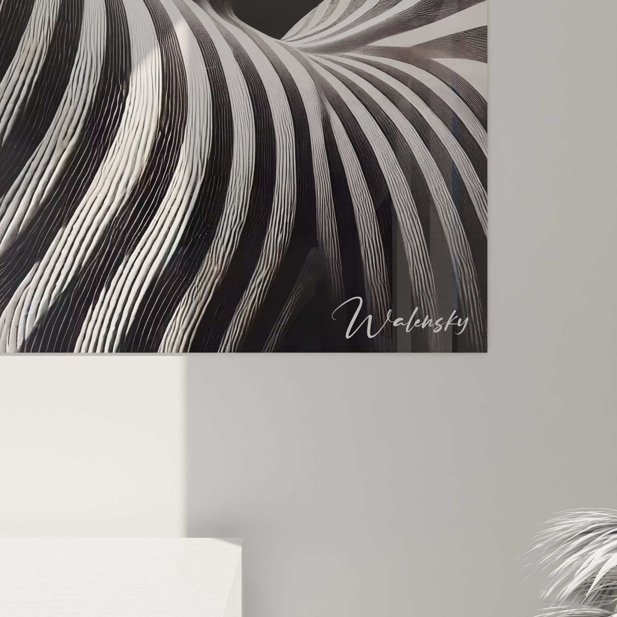 gros plan sur un tableau zebre realiste chaque poil et chaque rayure capture en detail jeu subtil d’ombres et lumieres texture riche et contrastes saisissants parfait pour les amateurs d'art

