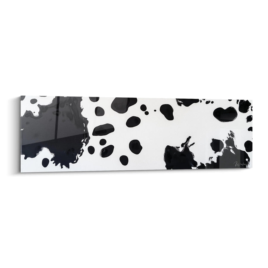 Tableau Émotion Éclatée Sombre - édition tacheté noir et blanc