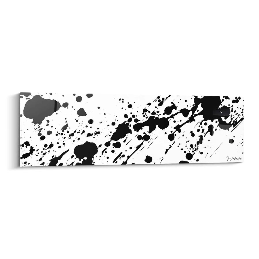 Tableau Émotion Sauvage Noire - édition tacheté noir et blanc