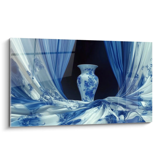 Cuadro En Azul y Blanco - Edición Naturaleza Muerta Abstracta