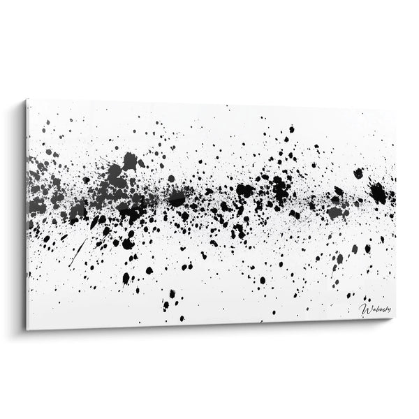 Cuadro Tinta Liberada - edición manchado negro y blanco
