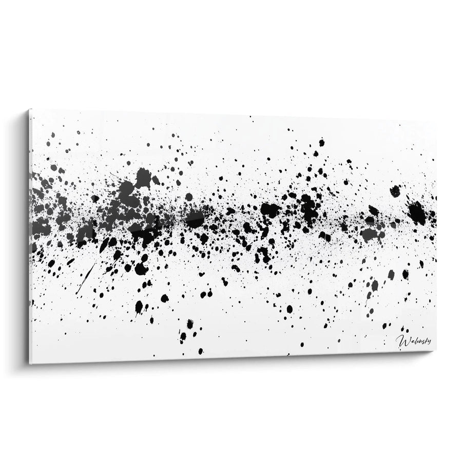 Tableau Encre Libérée - édition tacheté noir et blanc