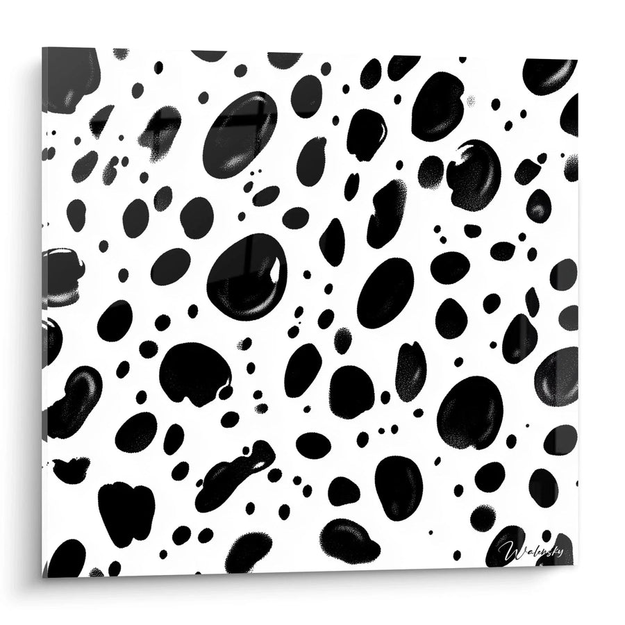 Tableau Énergie Pure Noir - édition tacheté noir et blanc
