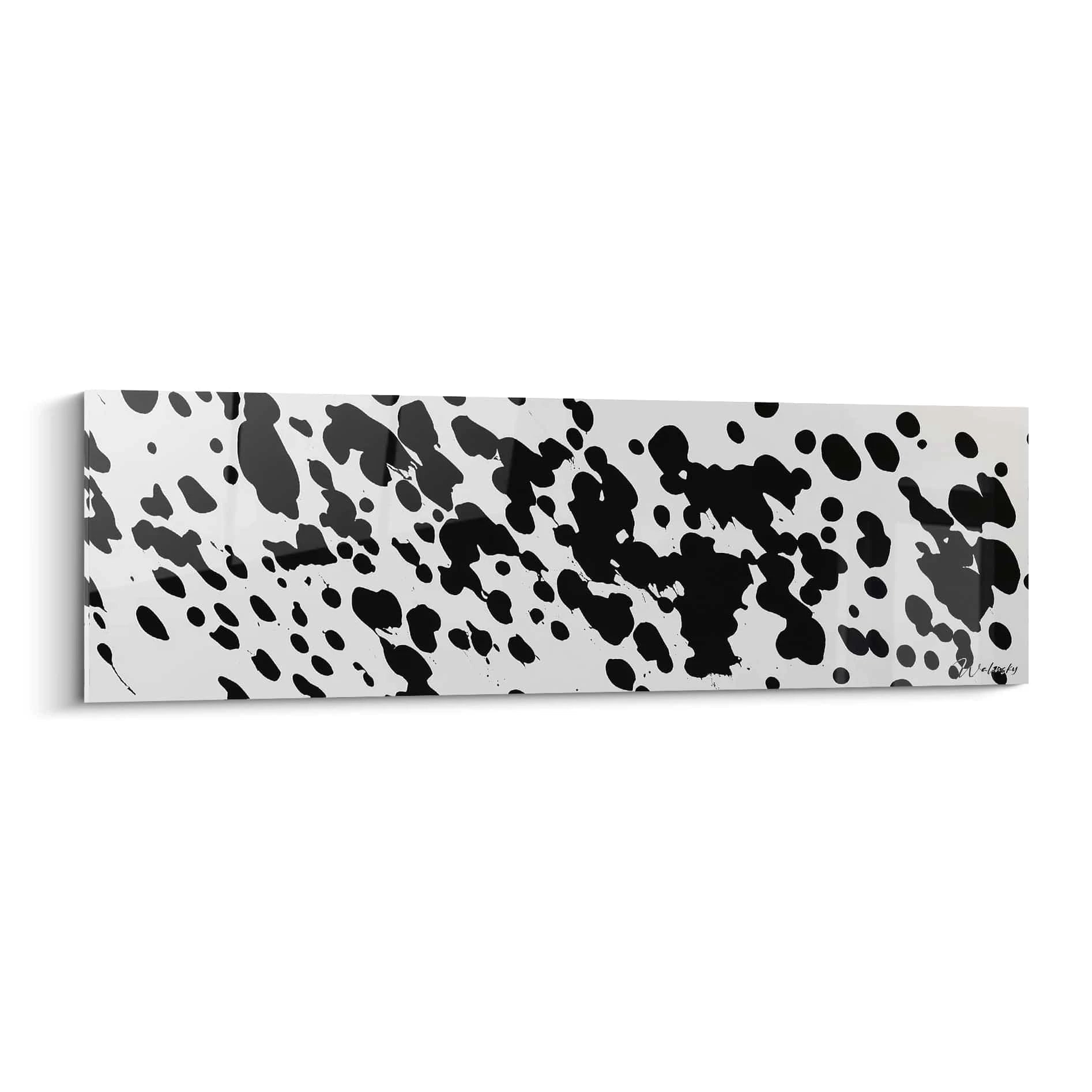 Tableau tacheté noir et blanc Walensky avec des motifs modernes et abstraits