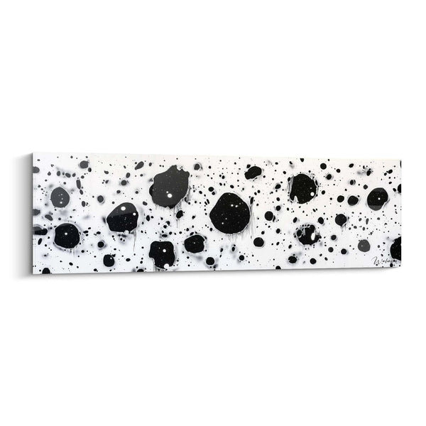 Cuadro Energía Volcánica Negra - edición salpicado negro y blanco