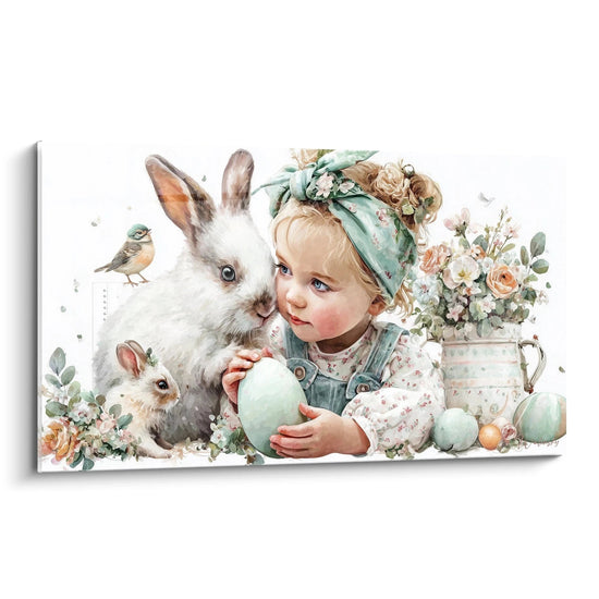 Cuadro infantil conejo Esperanza del domingo de Pascua - edición pascua