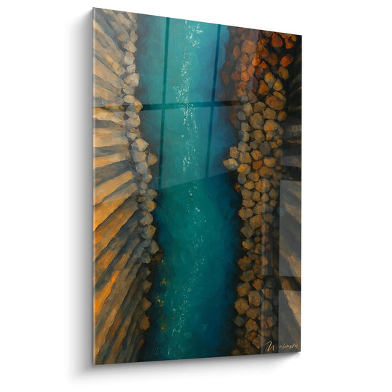 Between the Worlds Painting - Aerial View Abstract Edition