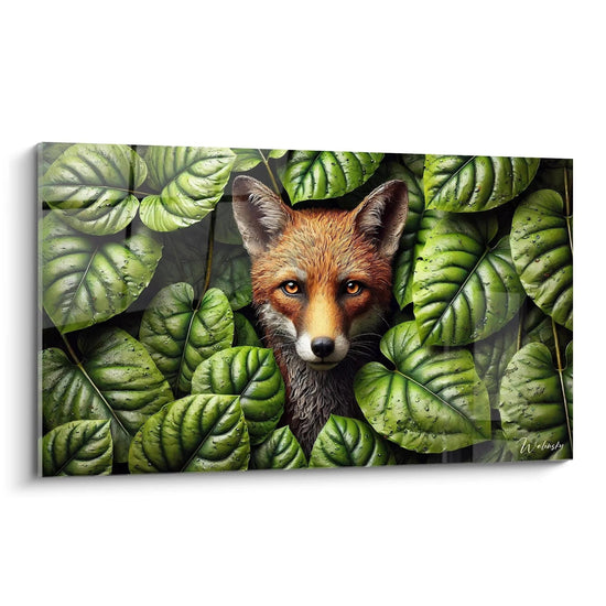 Painting Between Green and Fire - Fox Animals Edition