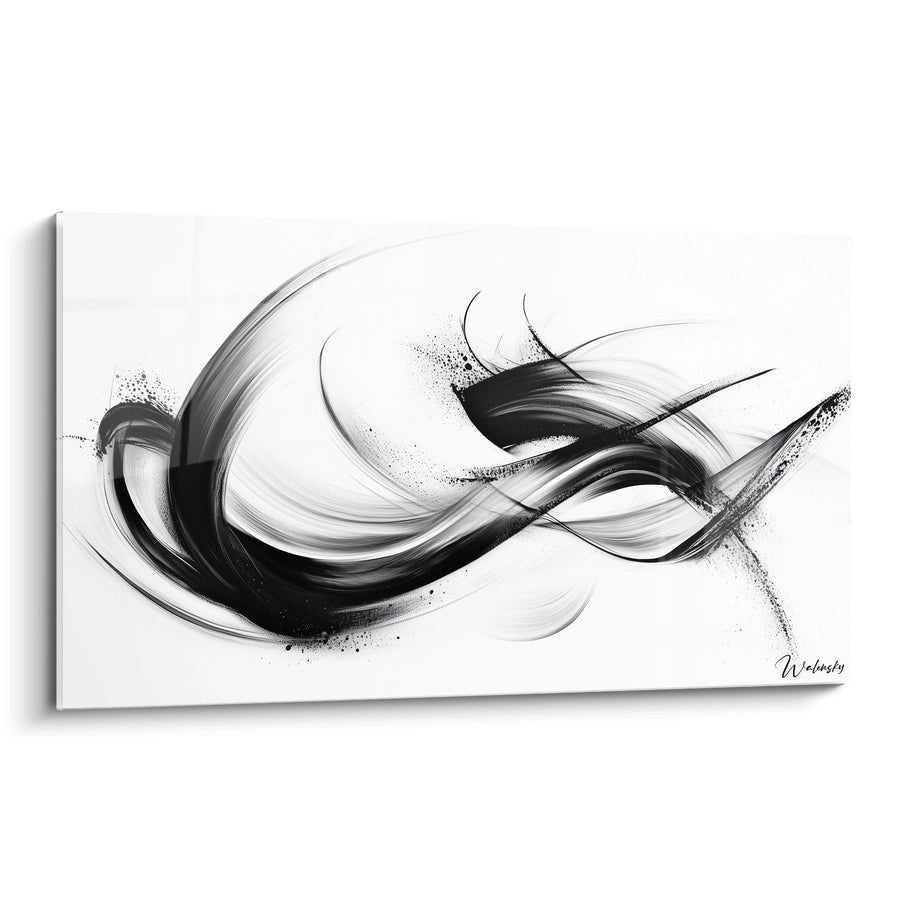 Tableau Entrelacs Brut -Édition Noir et Blanc