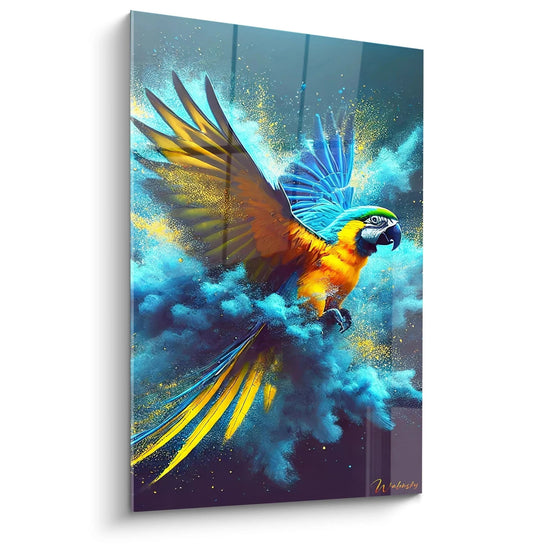 Tableau Envol Azur - Edition Perroquet Animaux