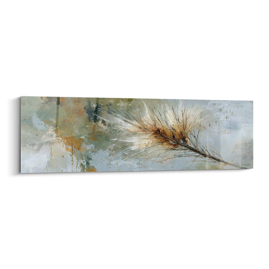 Schilderij gouden graanaren dat explodeert in licht op een bewolkte achtergrond - Natuurlijke Gloed - Gramineus Editie
