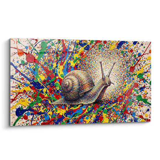 Schnecke Multicolor Explosion Jackson Pollock Leinwand - Kreative Energie - Edition Schnecke