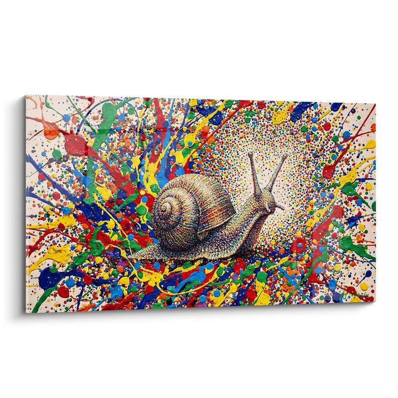 Schnecke Multicolor Explosion Jackson Pollock Leinwand - Kreative Energie - Edition Schnecke