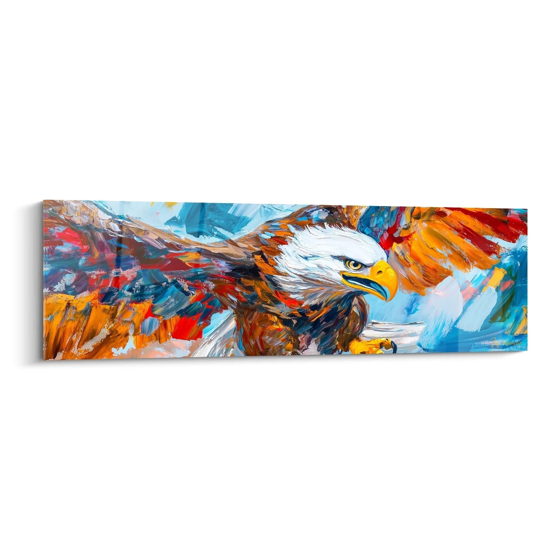 Tableau Esprit Conquérant Embrasé Orange - Edition Aigle - Walensky