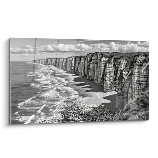 Tableau Falaises blanches aux rochers gris - Littoral intemporel - Edition Étretat
