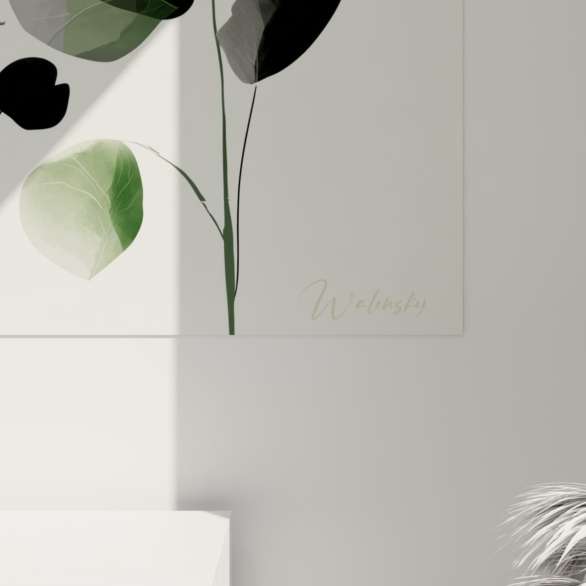 Détail des feuilles d'eucalyptus montrant les nervures fines et les touches bordeaux entre le vert et le noir