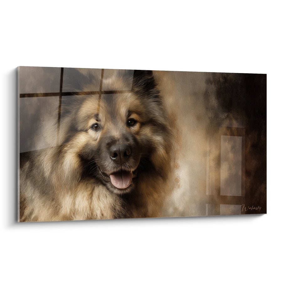 Tableau Eurasier aux Nuances Fauves dans un Intérieur Lumineux - Noble Présence - Edition Eurasier