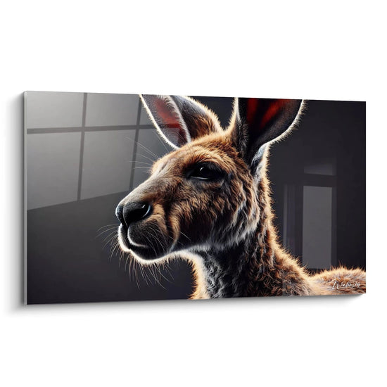 Awakening in the Shadows Wall Art - Kangaroo Animals Edition