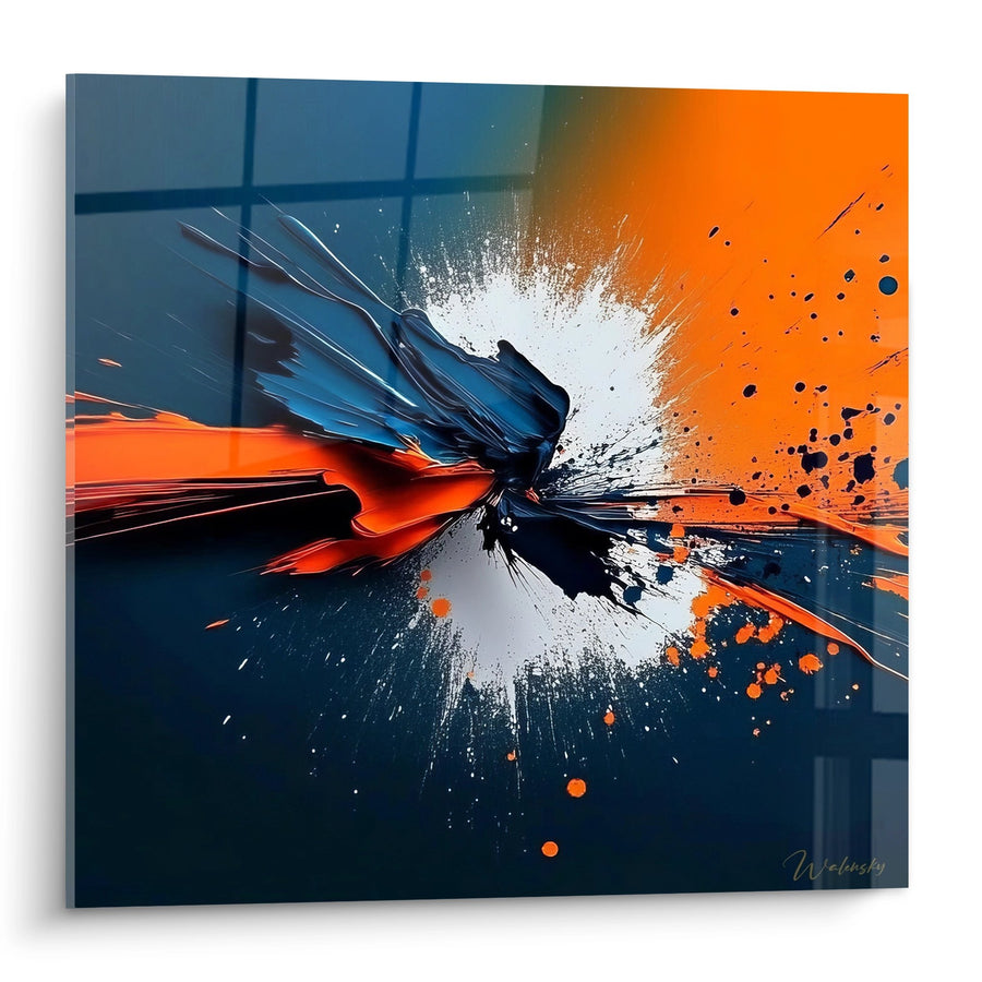 Tableau explosion abstraite - Impact dynamique - édition minimaliste