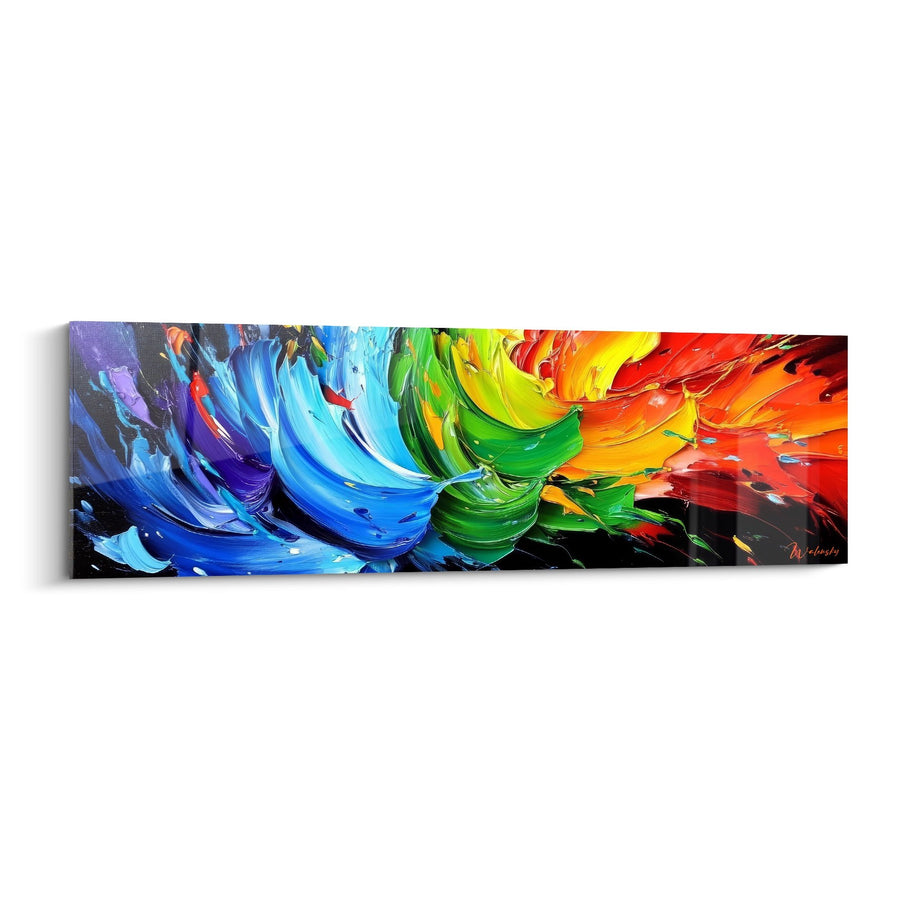 Color explosion painting - Chromatic Symphony - abstract painting style edition