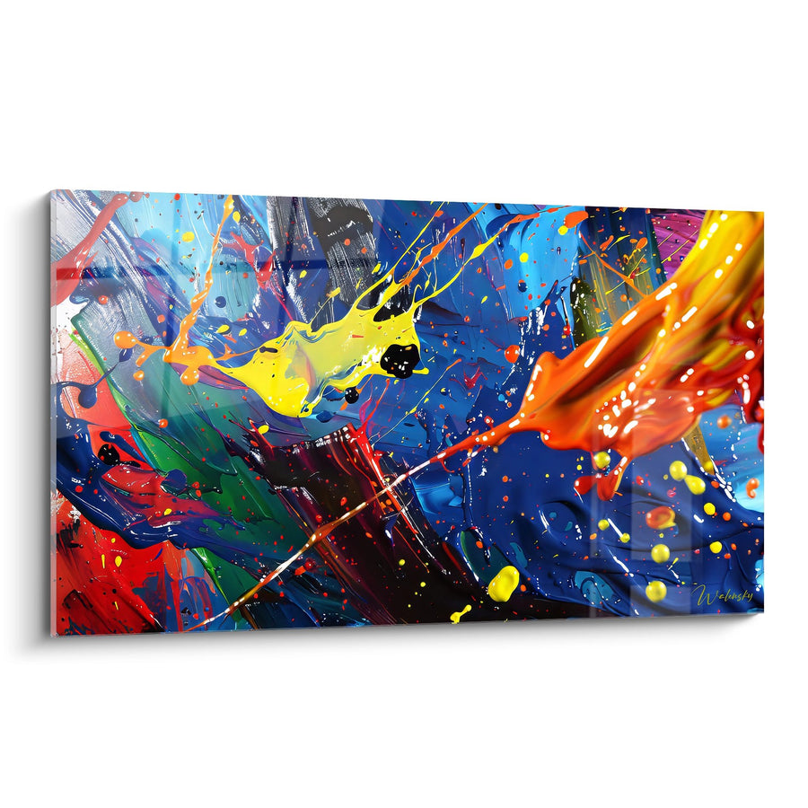 Tableau explosion de couleurs - Énergie créative - édition style peinture abstrait