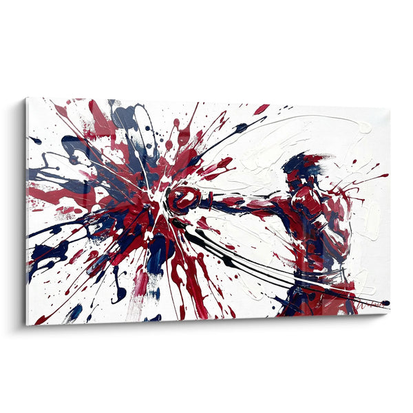 Cuadro Explosión de Pintura - Impacto Dinámico - Edición Boxeo