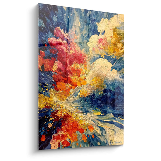 Schilderij Explosie Oeradem - pointillisme-editie