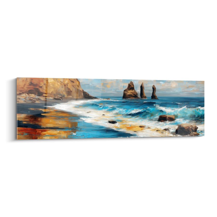 Tableau falaises océaniques et rochers - Rivage sauvage - édition Plage
