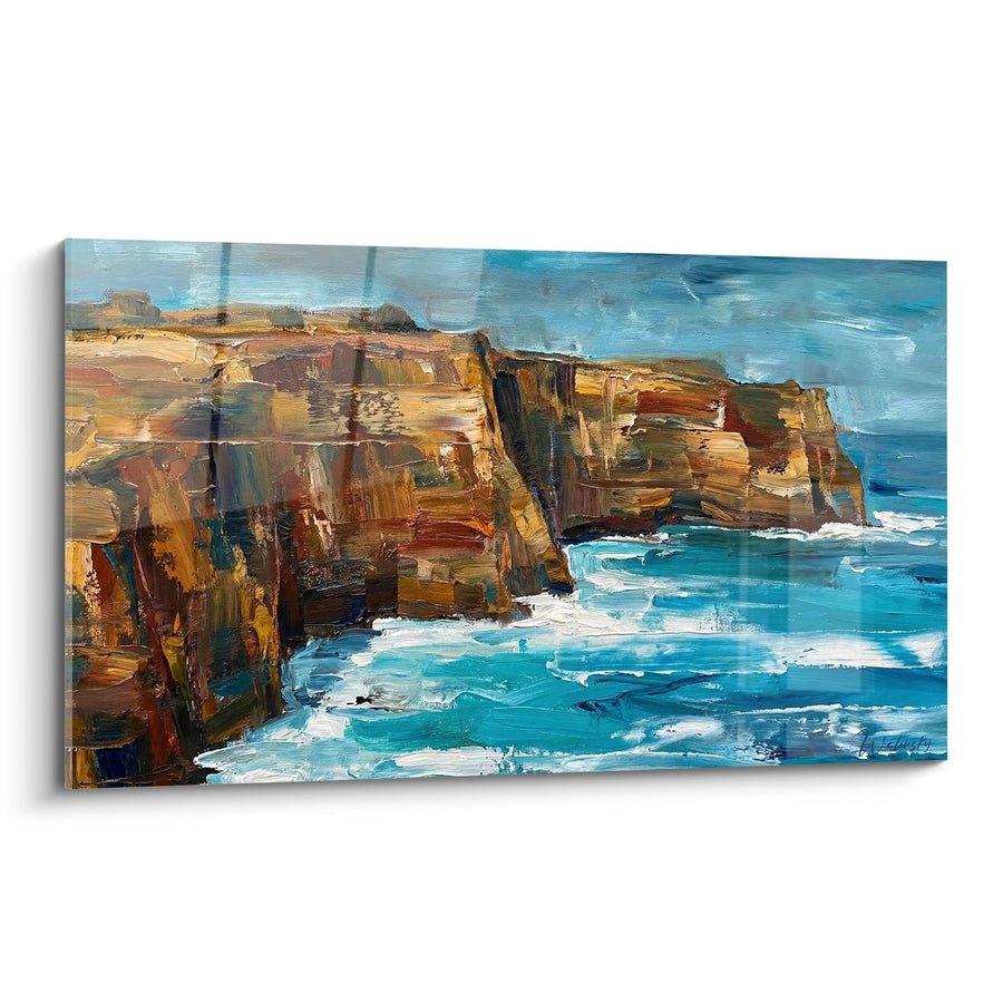 Tableau Falaises Ocres et Mer Turquoise - Rivages Majestueux - Edition Bali
