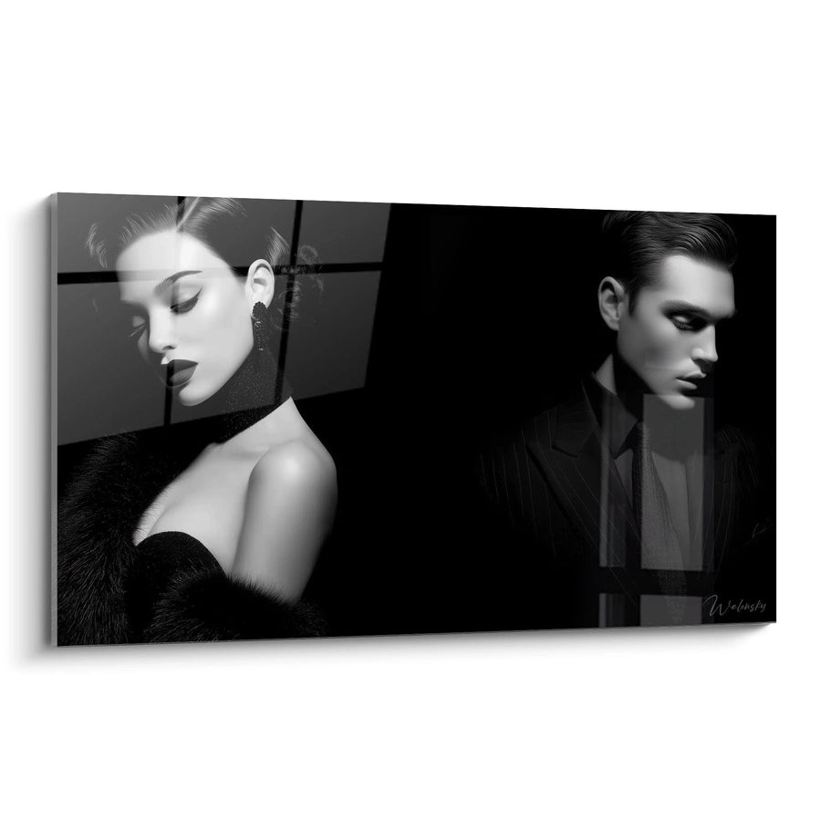 Tableau Fashion - Contraste Saisissant - édition mode noir et blanc