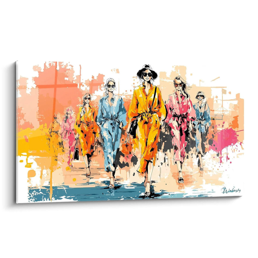 Tableau Fashion Week - Palette Vibrante - édition illustration de mode