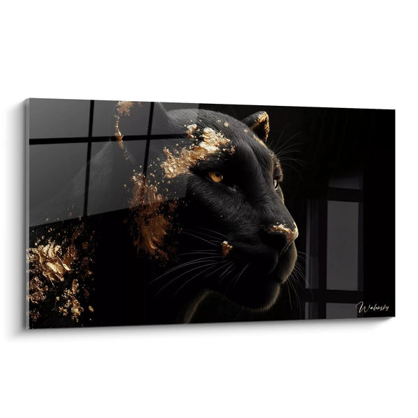 Feline of Darkness Wall Art - Black Panther Edition Animals