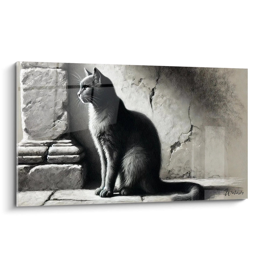 Cuadro Felino Solitario - Edición Gato Animales