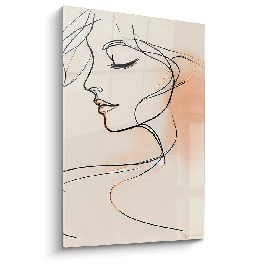 Cuadro Feminidad en trazos delicados - Edición Rostro Abstracto