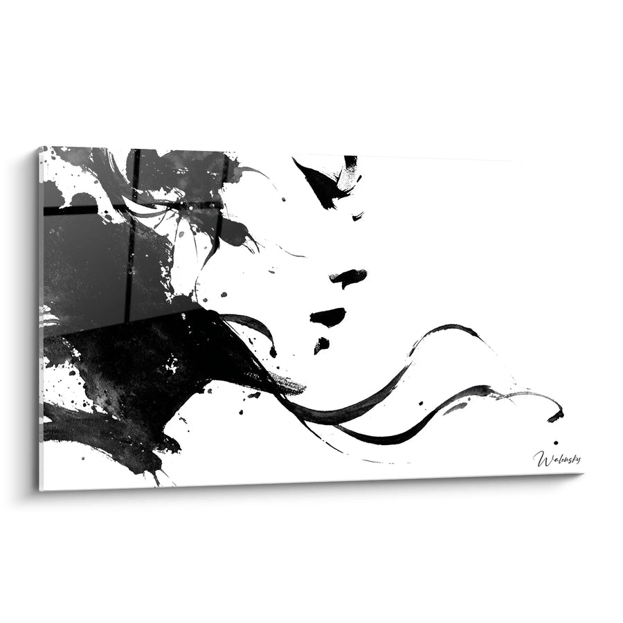 Tableau Femme Abstract - Mélodie Silencieuse - Edition visage noir et blanc
