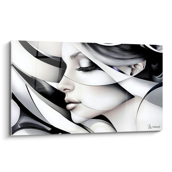 Tableau femme abstraite - Élégance fragmentée - édition visage abstrait