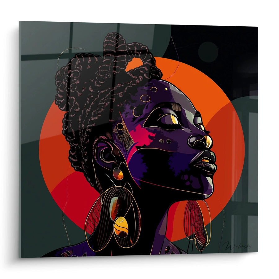 Tableau Femme africaine Éclat du soleil couchant - édition africa