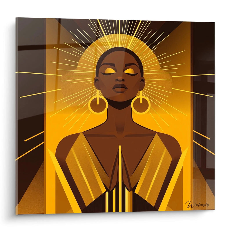 Tableau Femme Africaine Éclat du soleil royal - édition africa