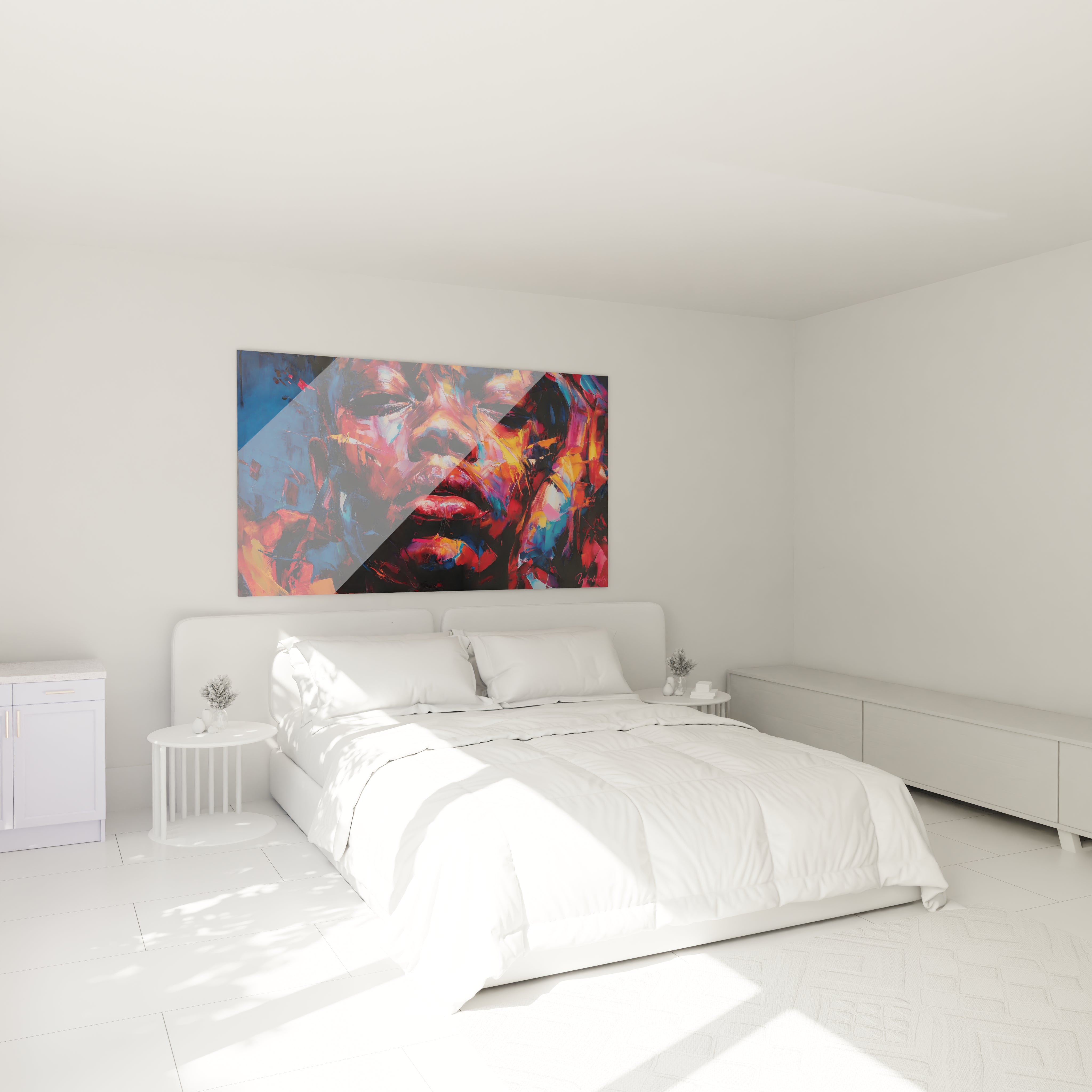 Tableau femme africaine moderne de Walensky, décor mural coloré pour une chambre moderne