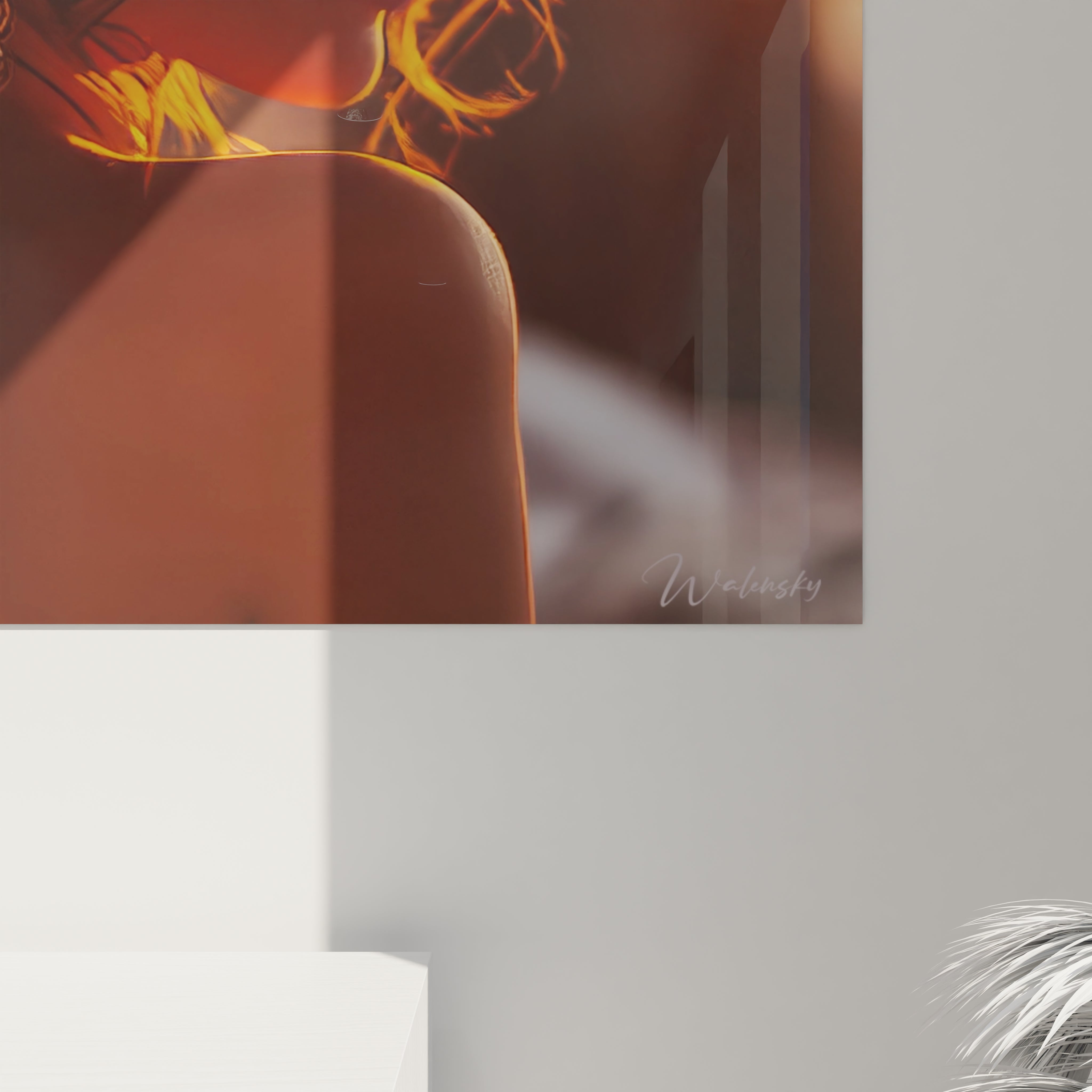 Tableau femme art contemporain de Walensky avec des couleurs vives et un design moderne