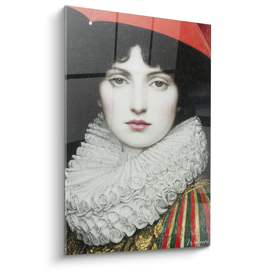 Cuadro Mujer Cuello Blanco - edición prerrafaelita