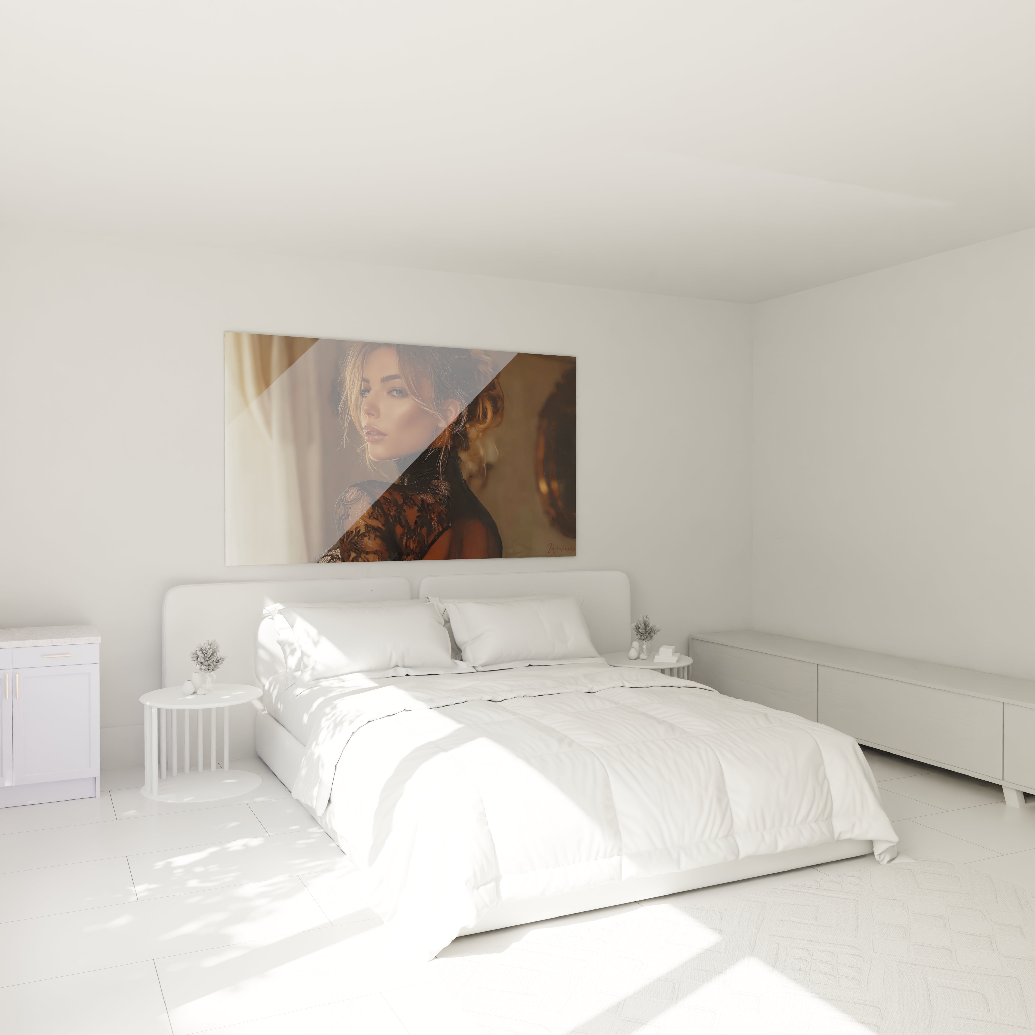 Tableau femme contemporaine de Walensky dans une chambre moderne avec lumière naturelle