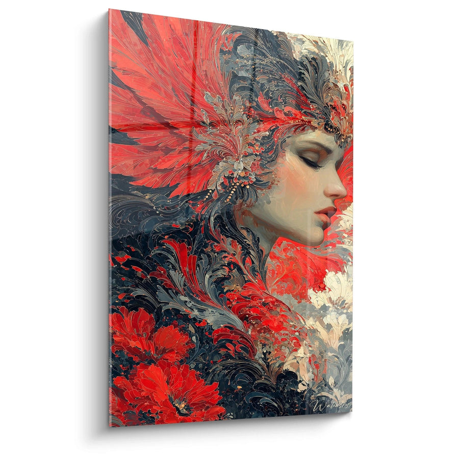 Tableau Femme Deuil Flamboyant - édition Gothique