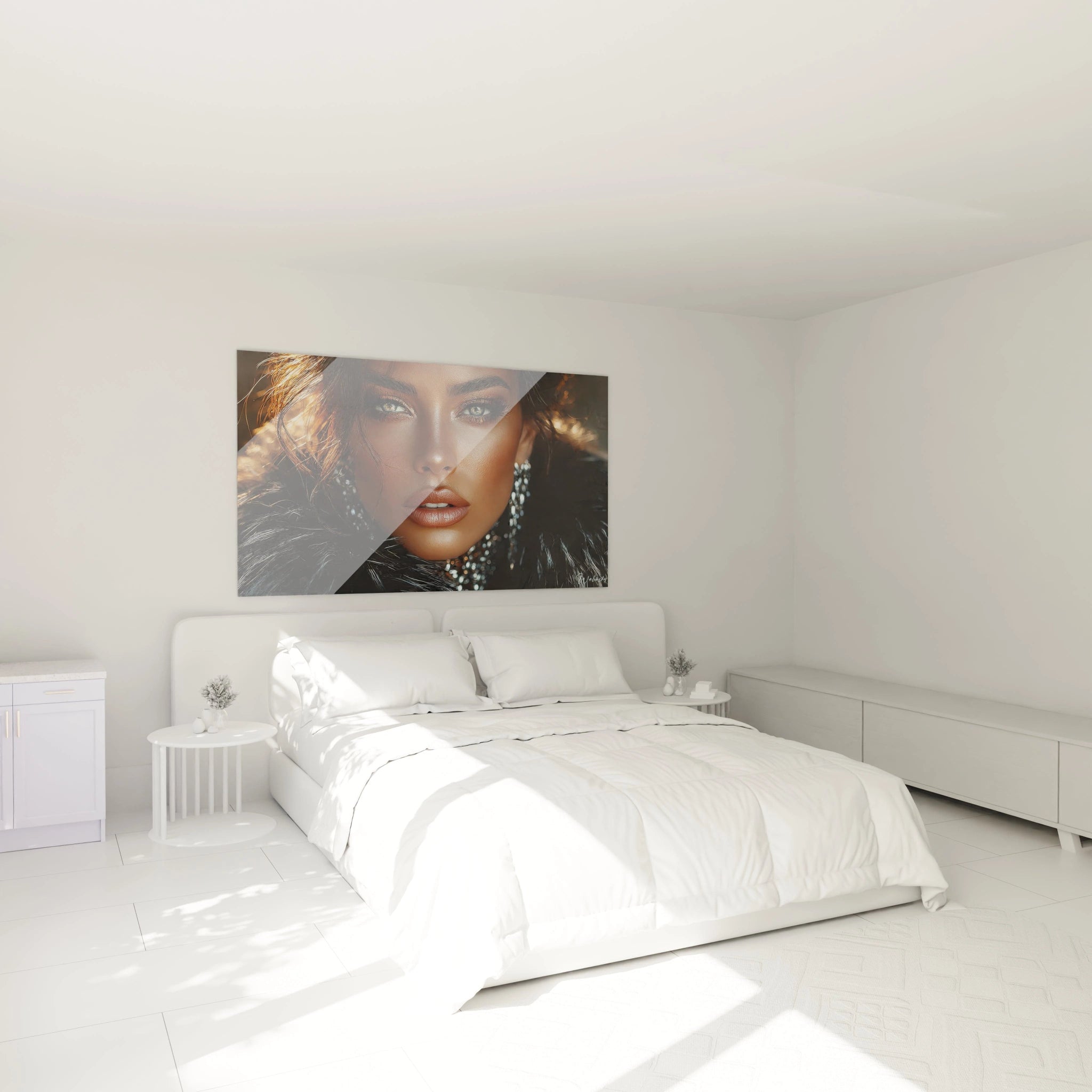 Tableau mural femme fatale doré de Walensky pour une décoration moderne et élégante de chambre