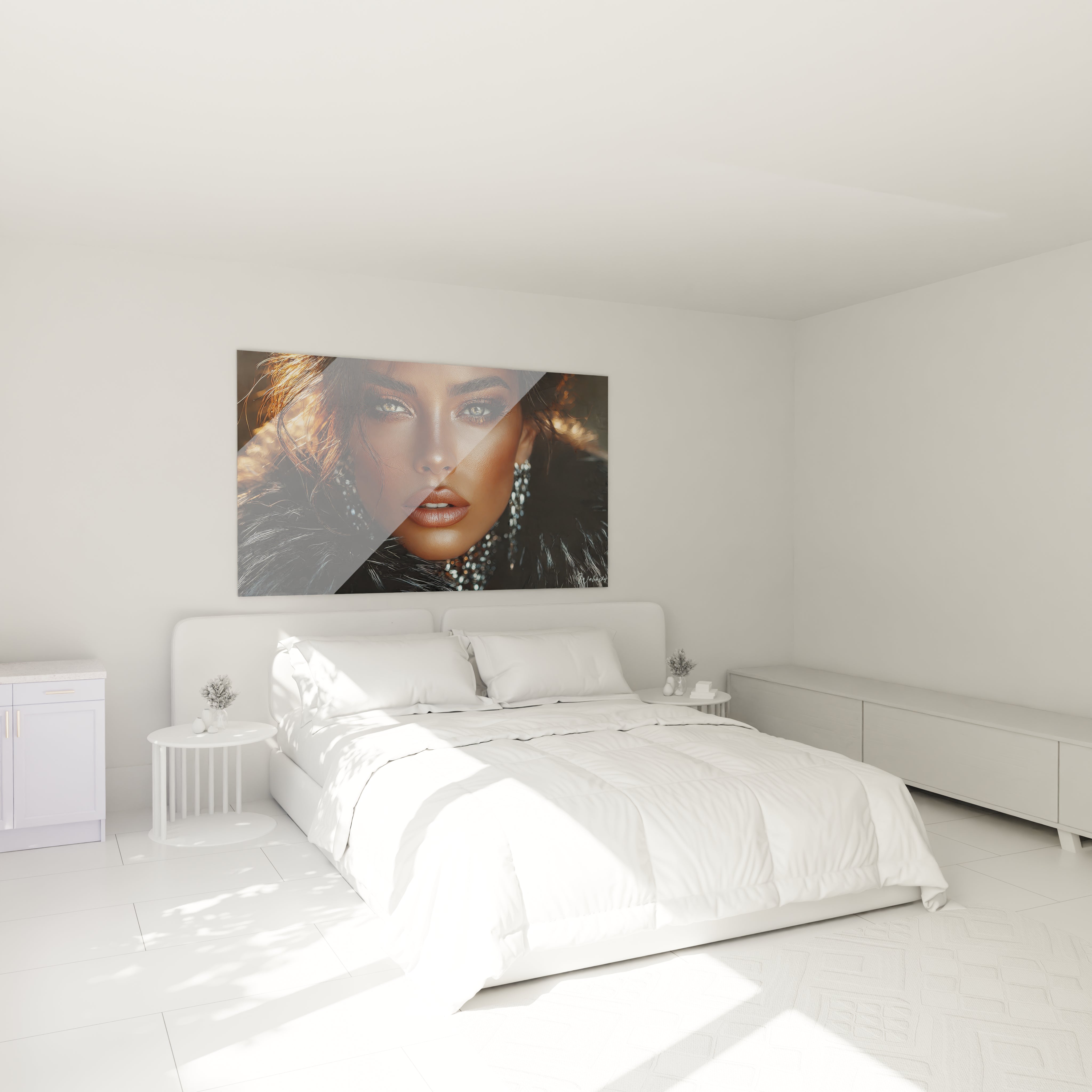 Tableau mural femme fatale doré de Walensky pour une décoration moderne et élégante de chambre
