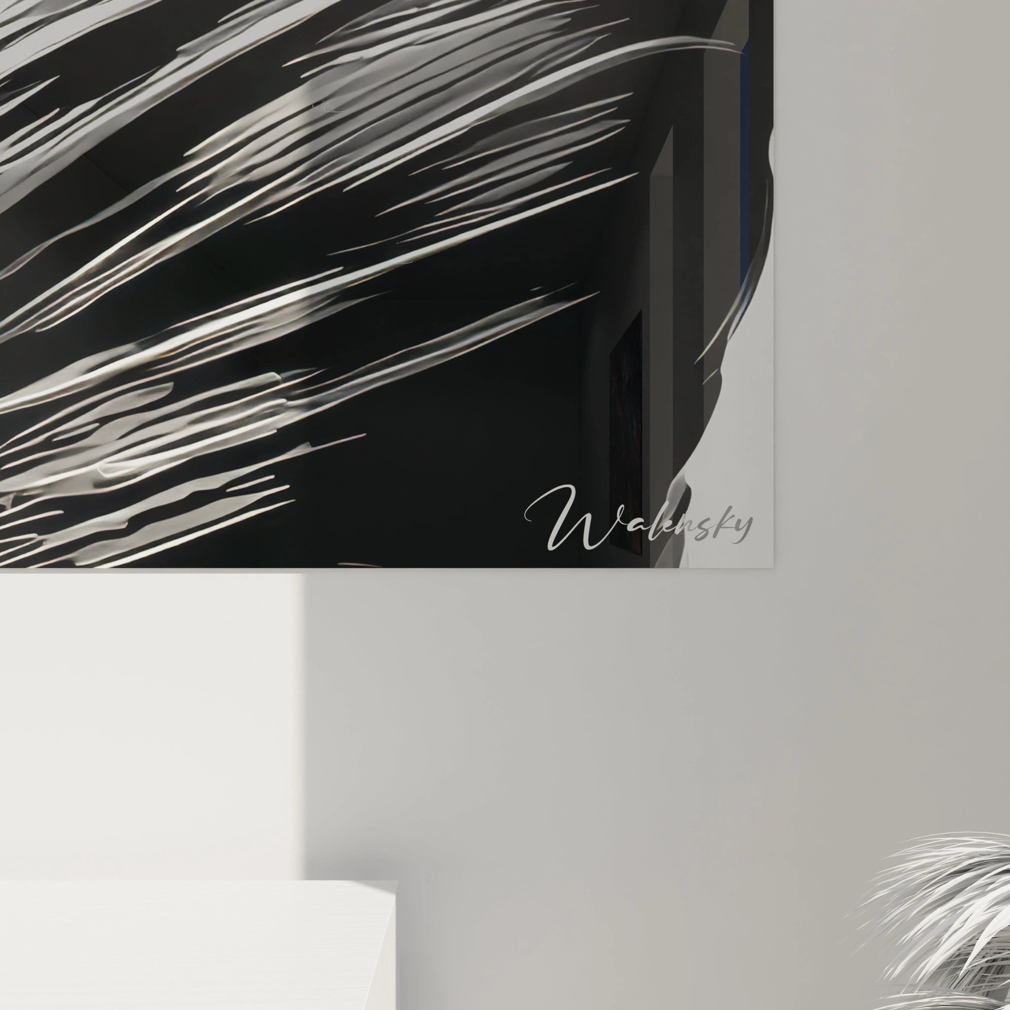 Tableau femme noir et blanc de Walensky avec un design moderne et épuré pour décoration intérieure