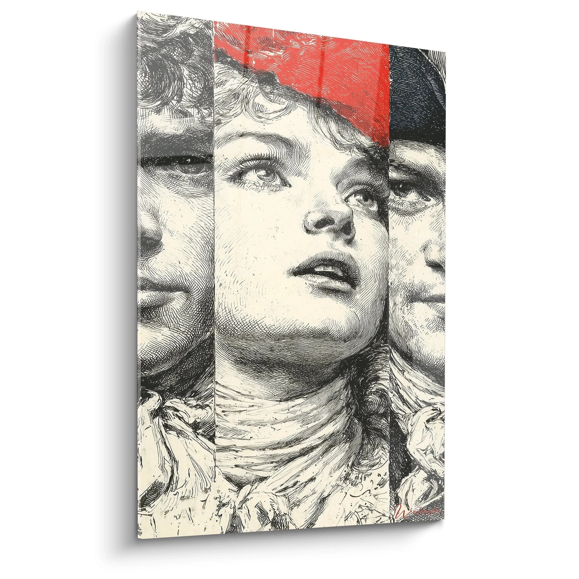 Walensky tableau femme liberté révolution française toile murale gravure visage central bonnet phrygien rouge