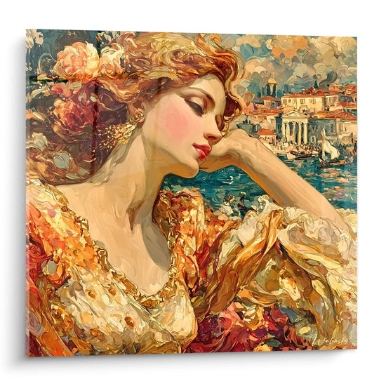Cuadro Mujer Nobleza Veneciana - edición renacimiento italiano